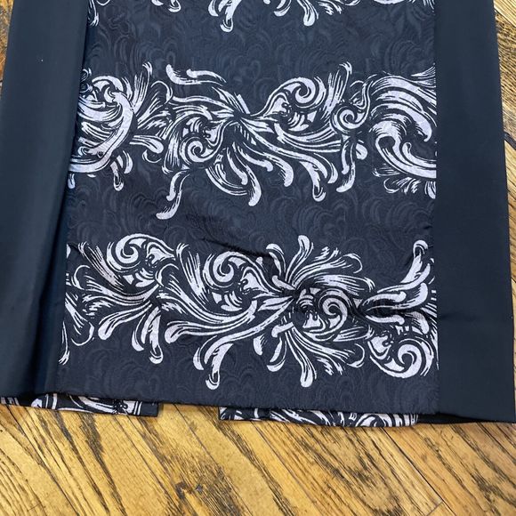 H&M Sleeveless Black Pencil Size 10 Body Con Dress y2k Pattern - Picture 3 of 15